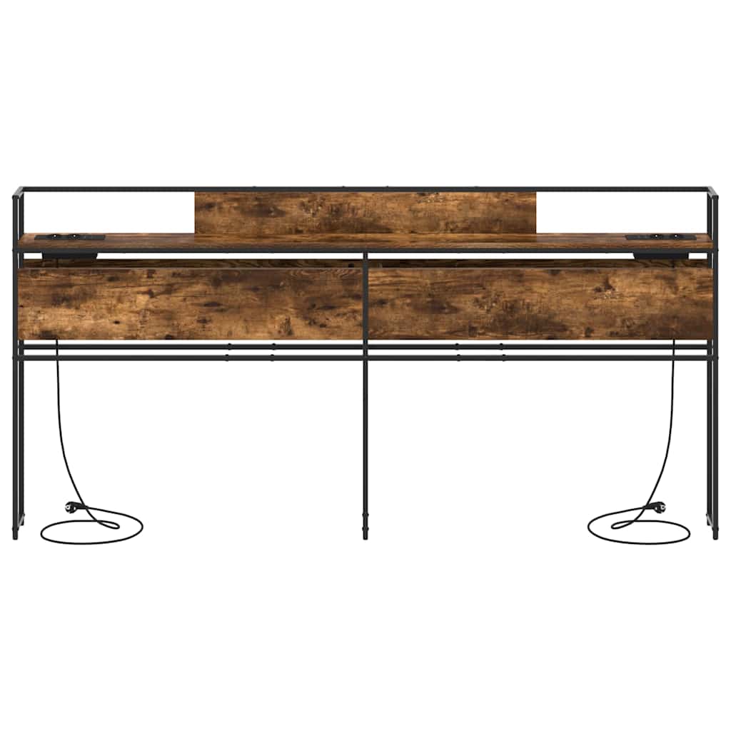 Opberghoofdbord met opslag Gerookt eiken Bewerkt hout is nu te koop bij PeponiXL, paradijselijk wonen!