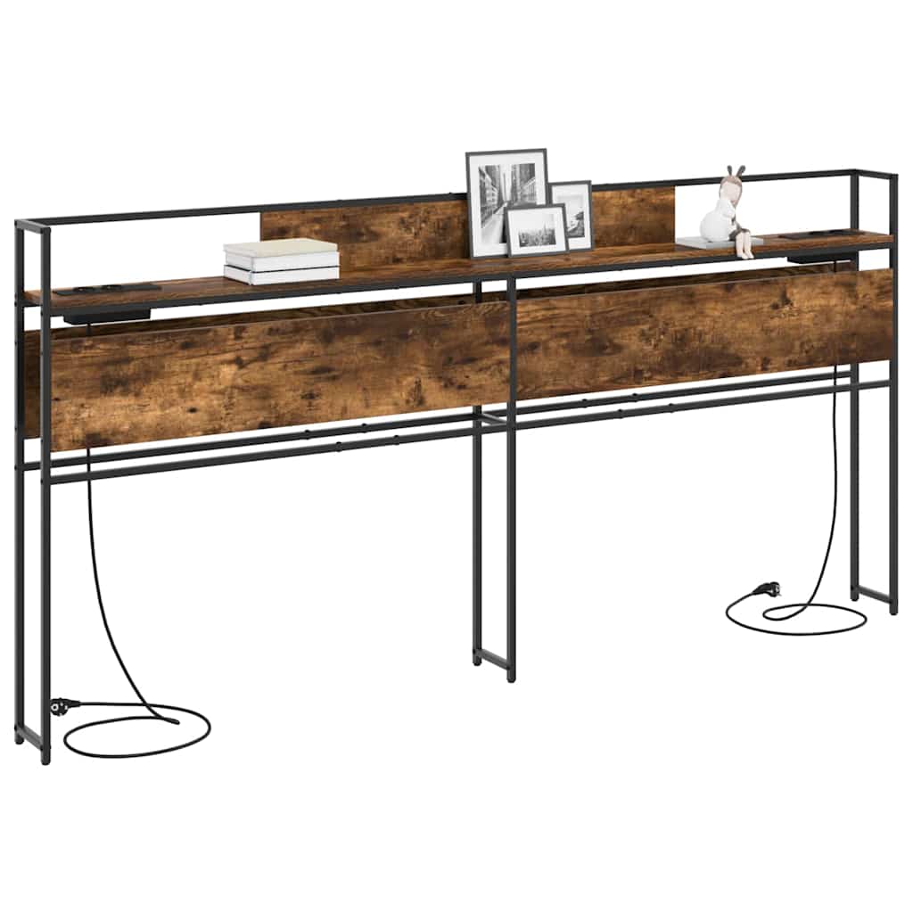 Opberghoofdbord met opslag Gerookt eiken Bewerkt hout is nu te koop bij PeponiXL, paradijselijk wonen!