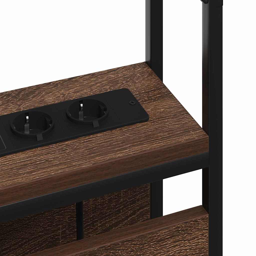 Opberghoofdbord met opslag bruin eikenkleur Bewerkt hout is nu te koop bij PeponiXL, paradijselijk wonen!