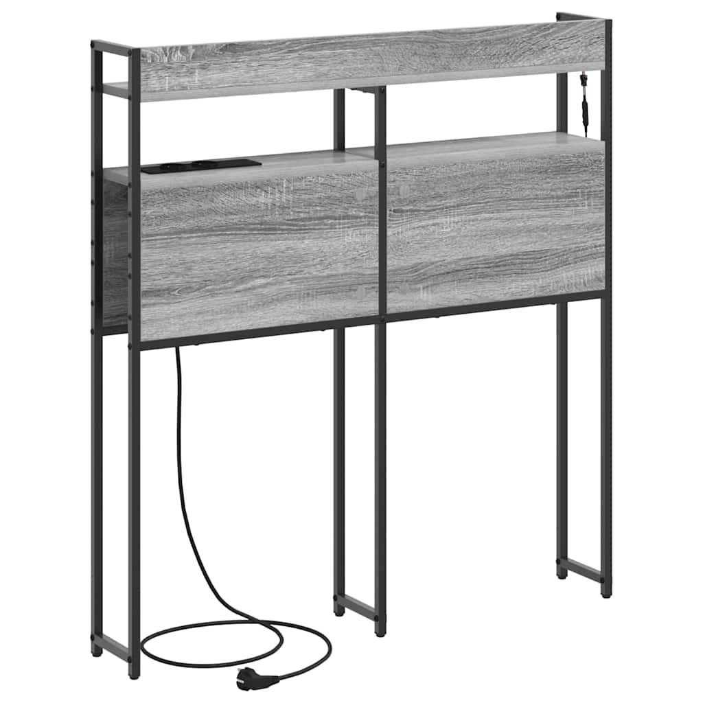 Opslag hoofdbord met opslag Grijs sonoma Bewerkt hout is nu te koop bij PeponiXL, paradijselijk wonen!
