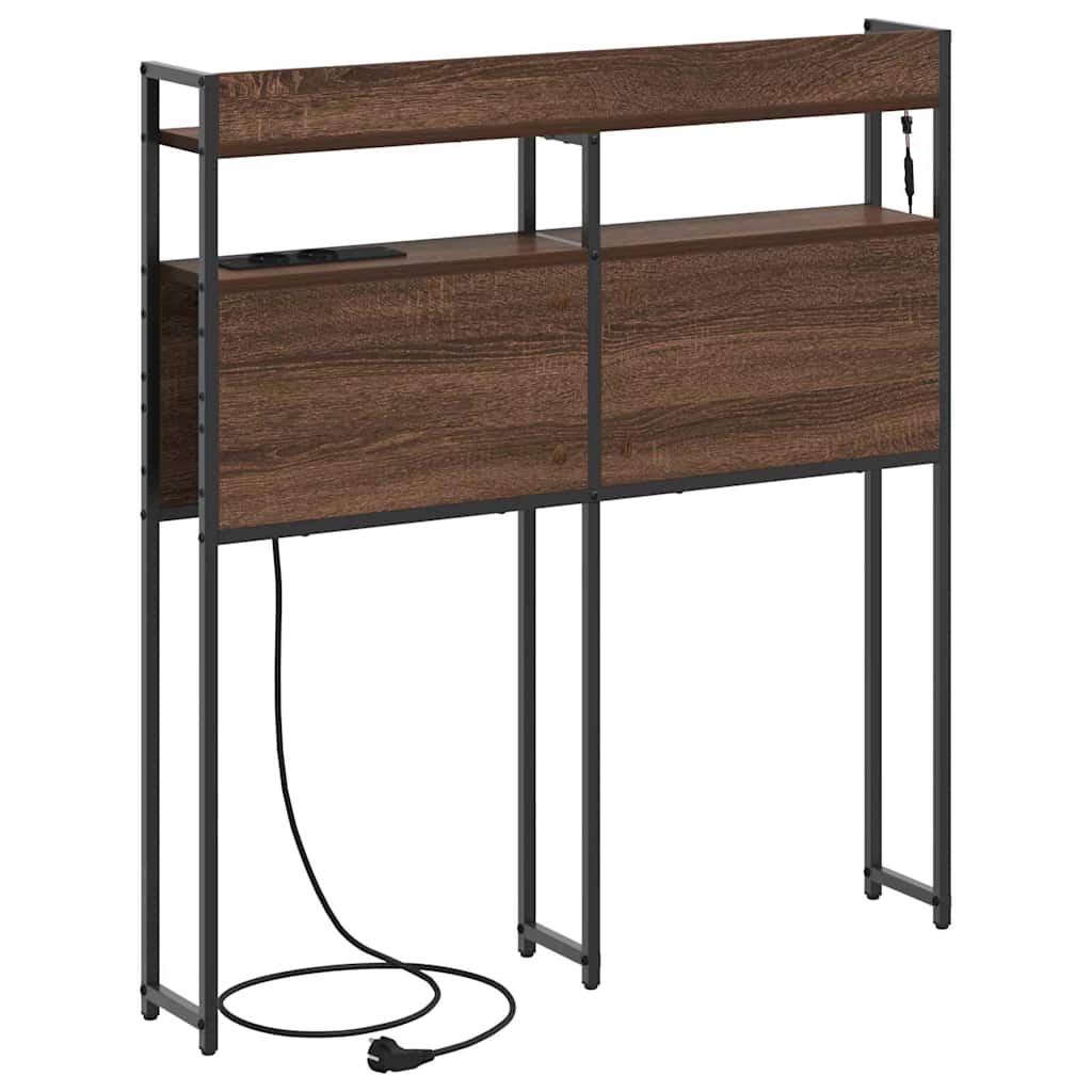 Opslag hoofdbord met opslag bruin eikenkleur Bewerkt hout is nu te koop bij PeponiXL, paradijselijk wonen!