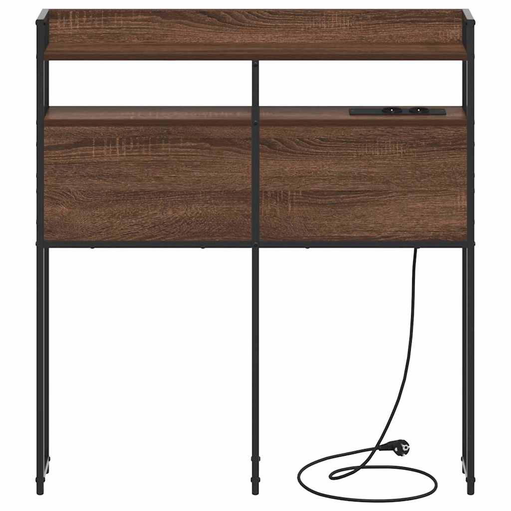Opslag hoofdbord met opslag bruin eikenkleur Bewerkt hout is nu te koop bij PeponiXL, paradijselijk wonen!