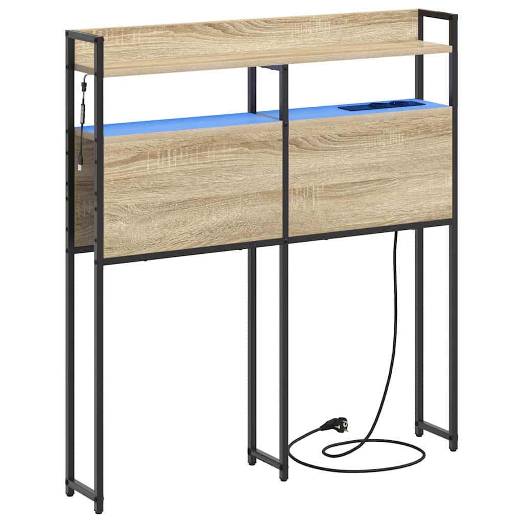 Opslag hoofdbord met opslag Sonoma eiken Bewerkt hout is nu te koop bij PeponiXL, paradijselijk wonen!