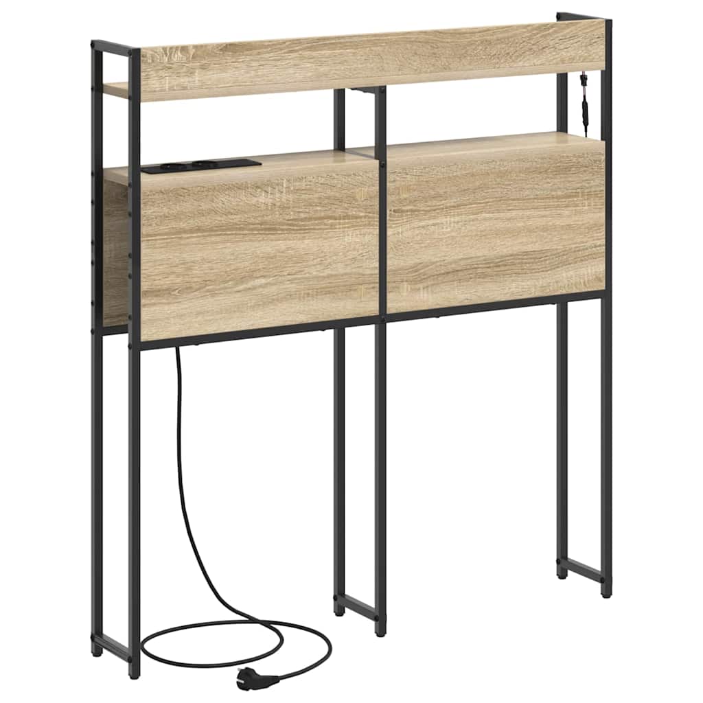 Opslag hoofdbord met opslag Sonoma eiken Bewerkt hout is nu te koop bij PeponiXL, paradijselijk wonen!