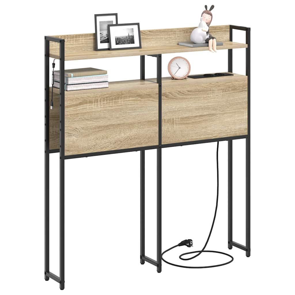 Opslag hoofdbord met opslag Sonoma eiken Bewerkt hout is nu te koop bij PeponiXL, paradijselijk wonen!