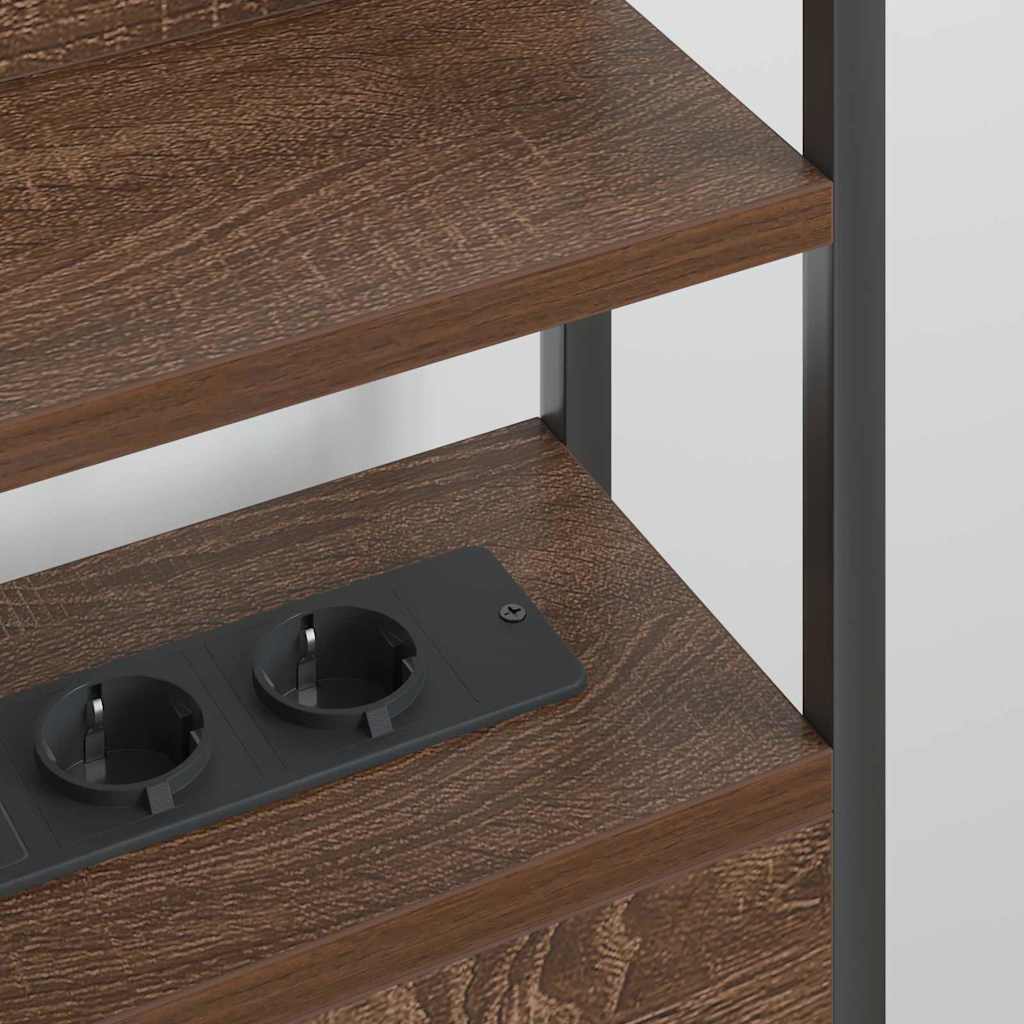 Opslag hoofdbord met opslag bruin eikenkleur Bewerkt hout is nu te koop bij PeponiXL, paradijselijk wonen!