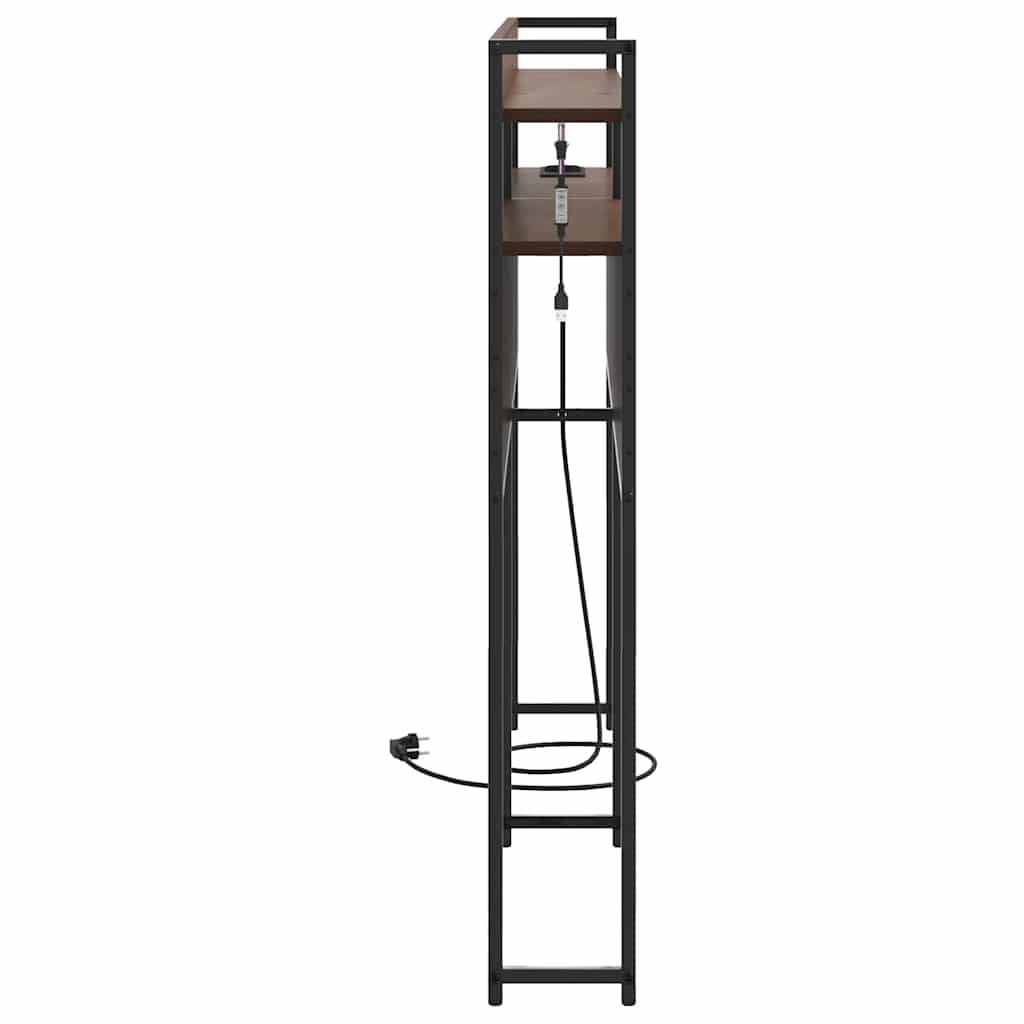 Opslag hoofdbord met opslag bruin eikenkleur Bewerkt hout is nu te koop bij PeponiXL, paradijselijk wonen!