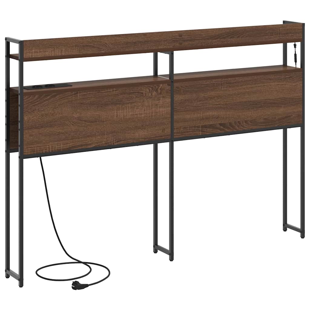 Opslag hoofdbord met opslag bruin eikenkleur Bewerkt hout is nu te koop bij PeponiXL, paradijselijk wonen!