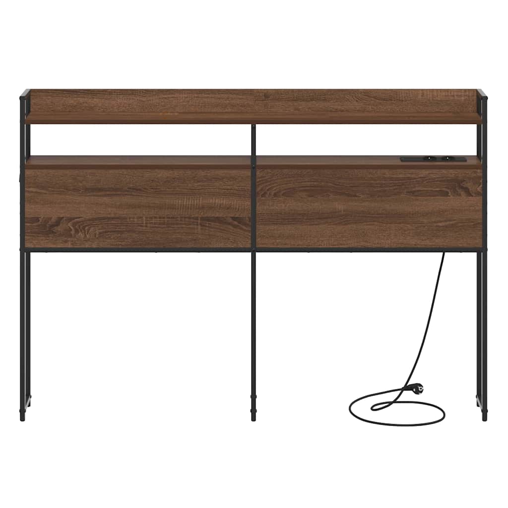 Opslag hoofdbord met opslag bruin eikenkleur Bewerkt hout is nu te koop bij PeponiXL, paradijselijk wonen!