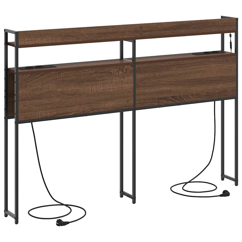 Opslag hoofdbord met opslag bruin eikenkleur Bewerkt hout is nu te koop bij PeponiXL, paradijselijk wonen!