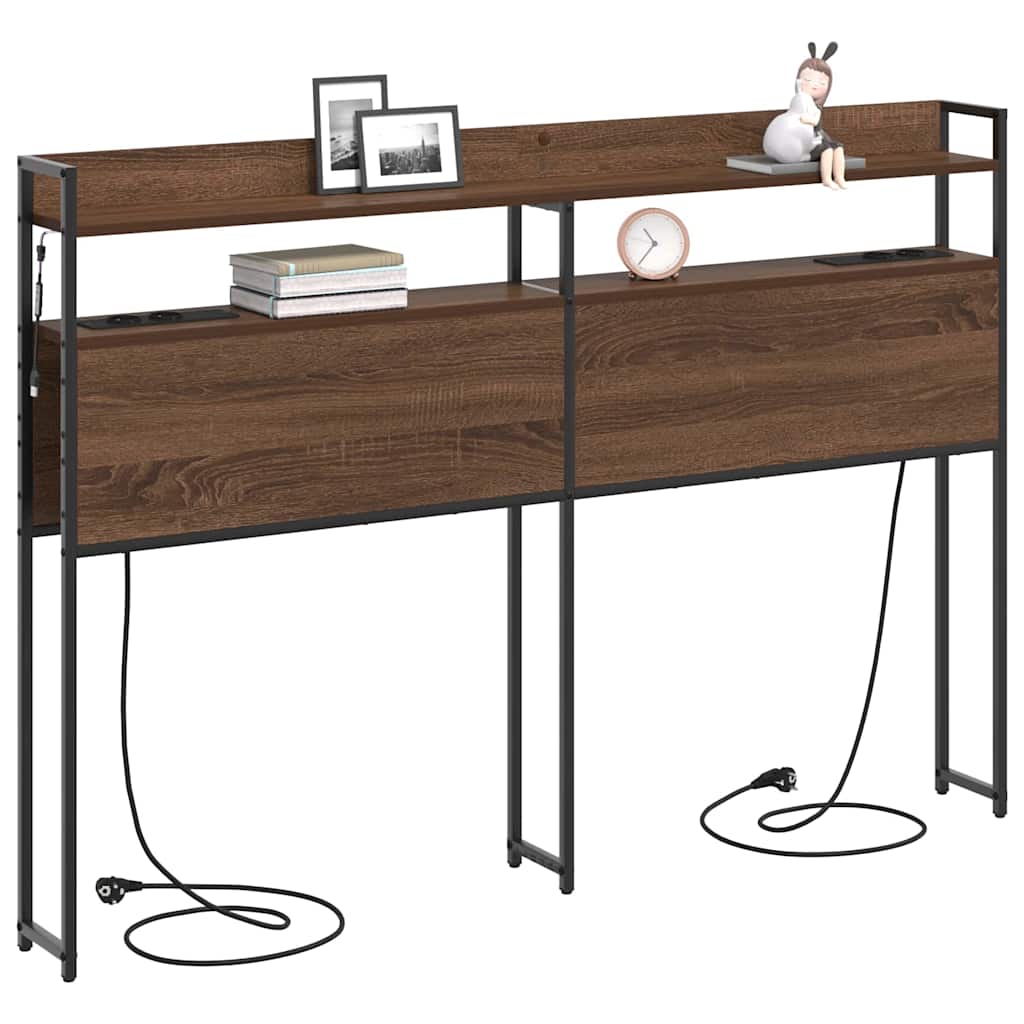 Opslag hoofdbord met opslag bruin eikenkleur Bewerkt hout is nu te koop bij PeponiXL, paradijselijk wonen!