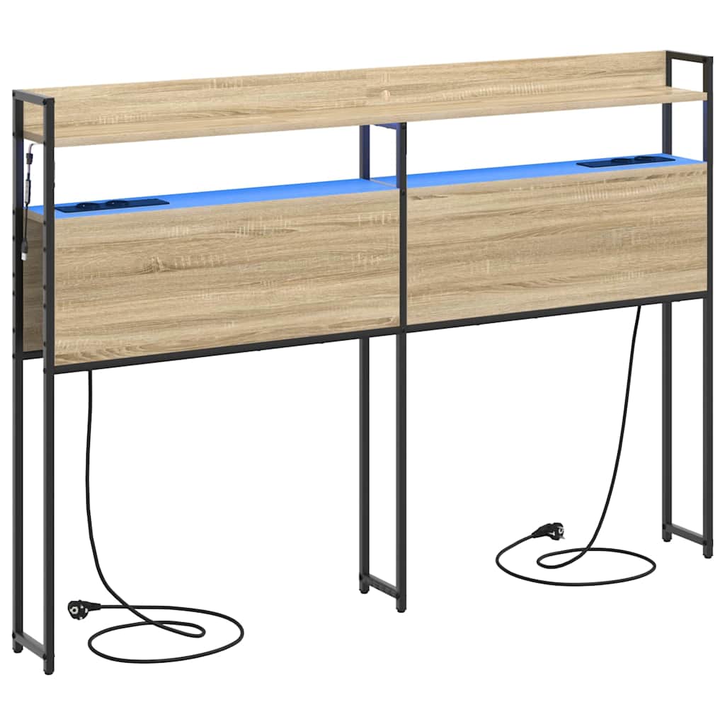 Opslag hoofdbord met opslag Sonoma eiken Bewerkt hout is nu te koop bij PeponiXL, paradijselijk wonen!
