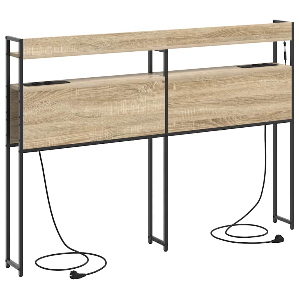 Opslag hoofdbord met opslag Sonoma eiken Bewerkt hout is nu te koop bij PeponiXL, paradijselijk wonen!