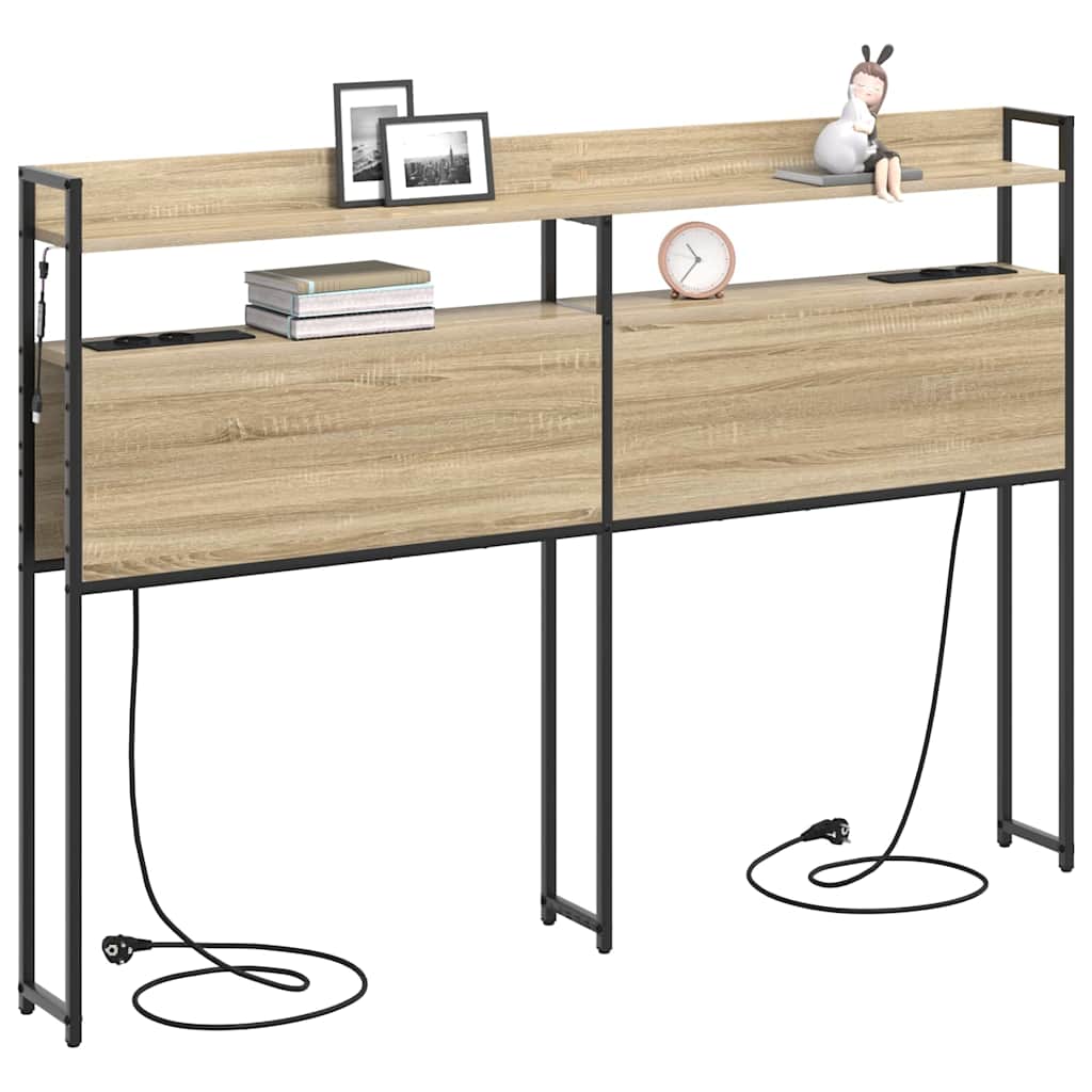Opslag hoofdbord met opslag Sonoma eiken Bewerkt hout is nu te koop bij PeponiXL, paradijselijk wonen!