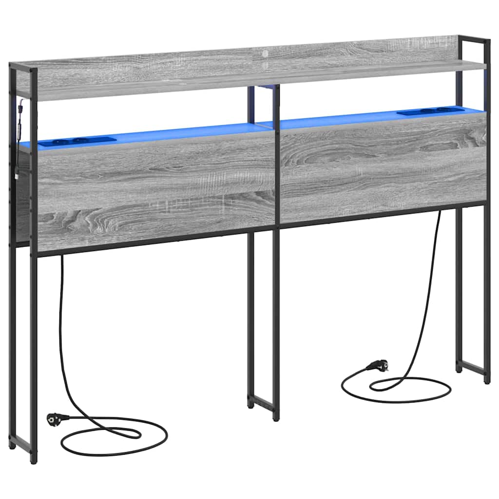 Opslag hoofdbord met opslag Grijs sonoma Bewerkt hout is nu te koop bij PeponiXL, paradijselijk wonen!