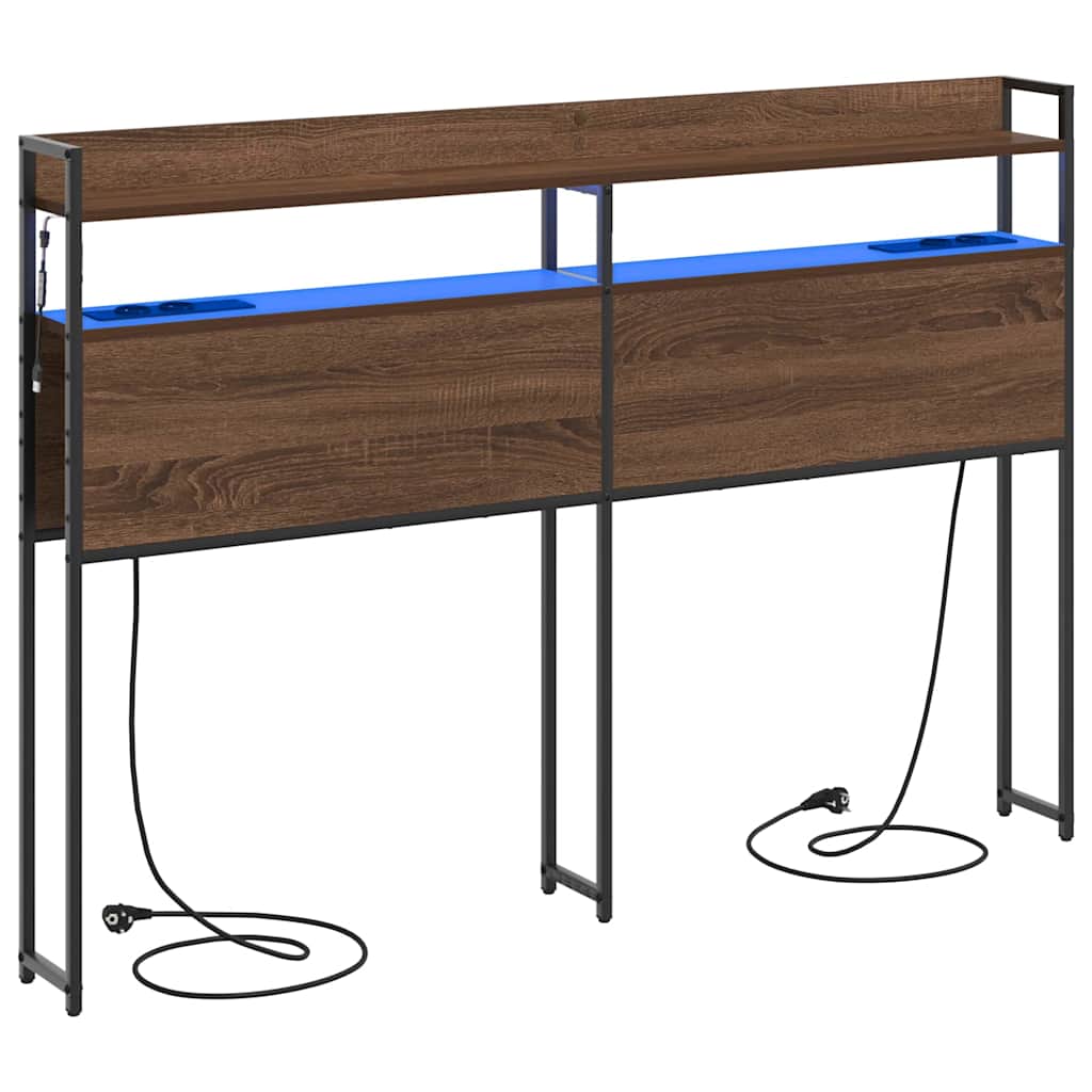 Opslag hoofdbord met opslag bruin eikenkleur Bewerkt hout is nu te koop bij PeponiXL, paradijselijk wonen!