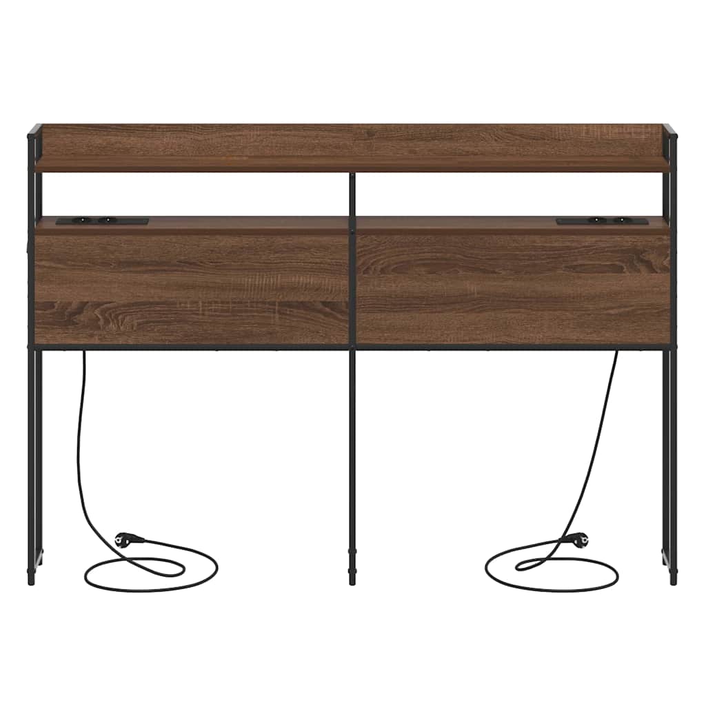 Opslag hoofdbord met opslag bruin eikenkleur Bewerkt hout is nu te koop bij PeponiXL, paradijselijk wonen!