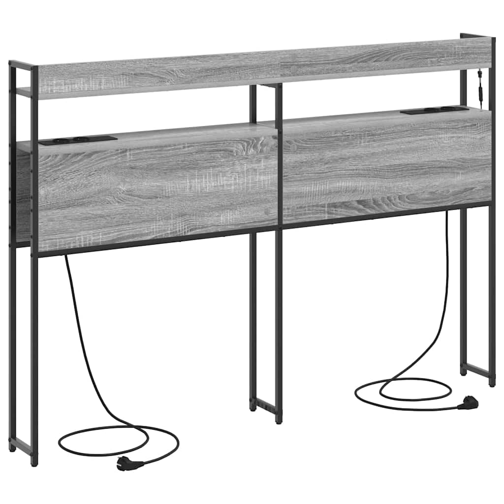 Opslag hoofdbord met opslag Grijs sonoma Bewerkt hout is nu te koop bij PeponiXL, paradijselijk wonen!