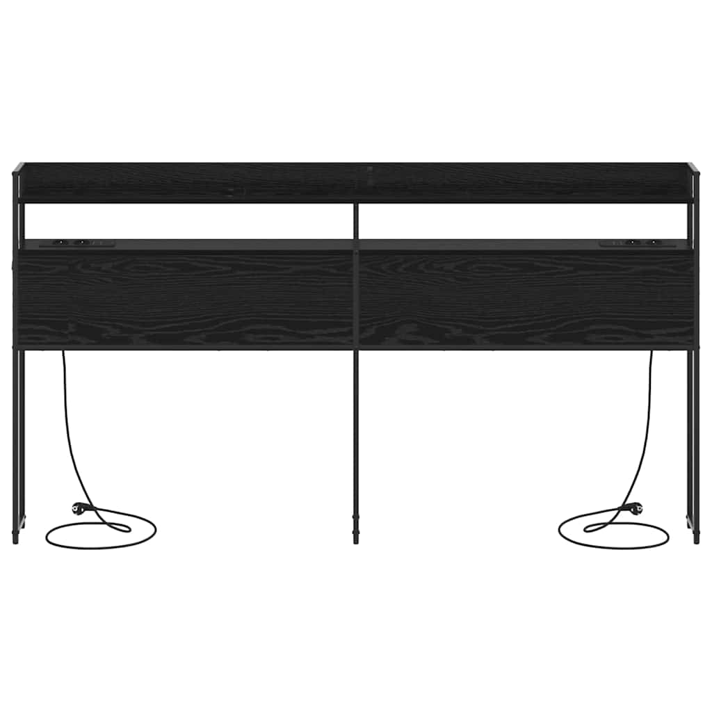 Opslag hoofdbord met opslag Zwart eiken Bewerkt hout is nu te koop bij PeponiXL, paradijselijk wonen!