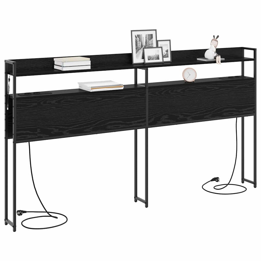 Opslag hoofdbord met opslag Zwart eiken Bewerkt hout is nu te koop bij PeponiXL, paradijselijk wonen!