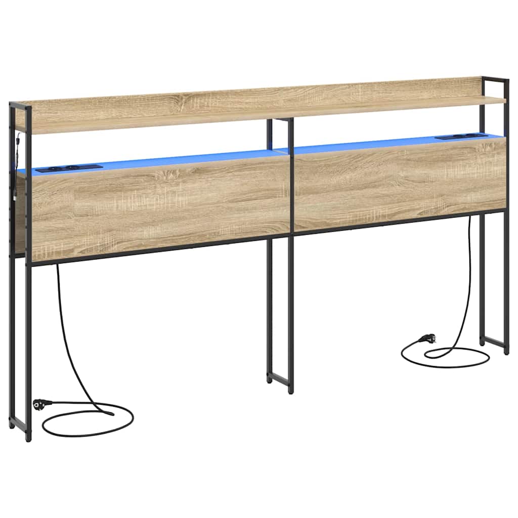 Opslag hoofdbord met opslag Sonoma eiken Bewerkt hout is nu te koop bij PeponiXL, paradijselijk wonen!