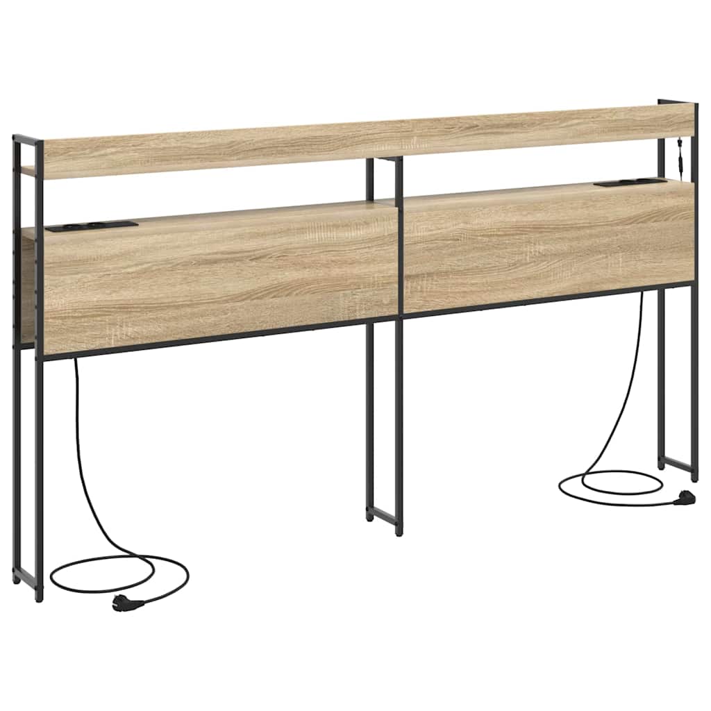 Opslag hoofdbord met opslag Sonoma eiken Bewerkt hout is nu te koop bij PeponiXL, paradijselijk wonen!