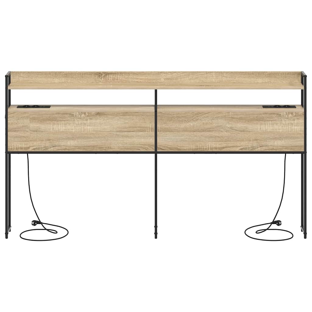 Opslag hoofdbord met opslag Sonoma eiken Bewerkt hout is nu te koop bij PeponiXL, paradijselijk wonen!