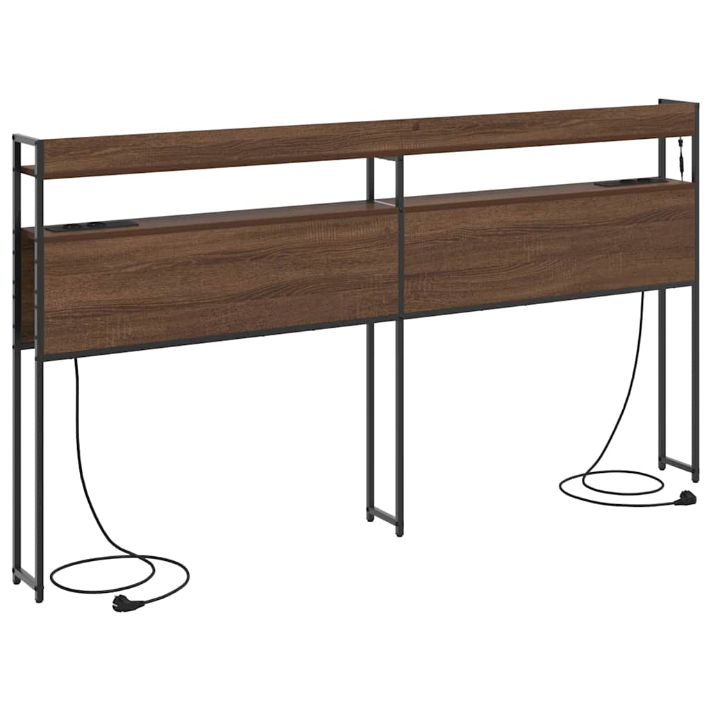 Opslag hoofdbord met opslag bruin eikenkleur Bewerkt hout is nu te koop bij PeponiXL, paradijselijk wonen!