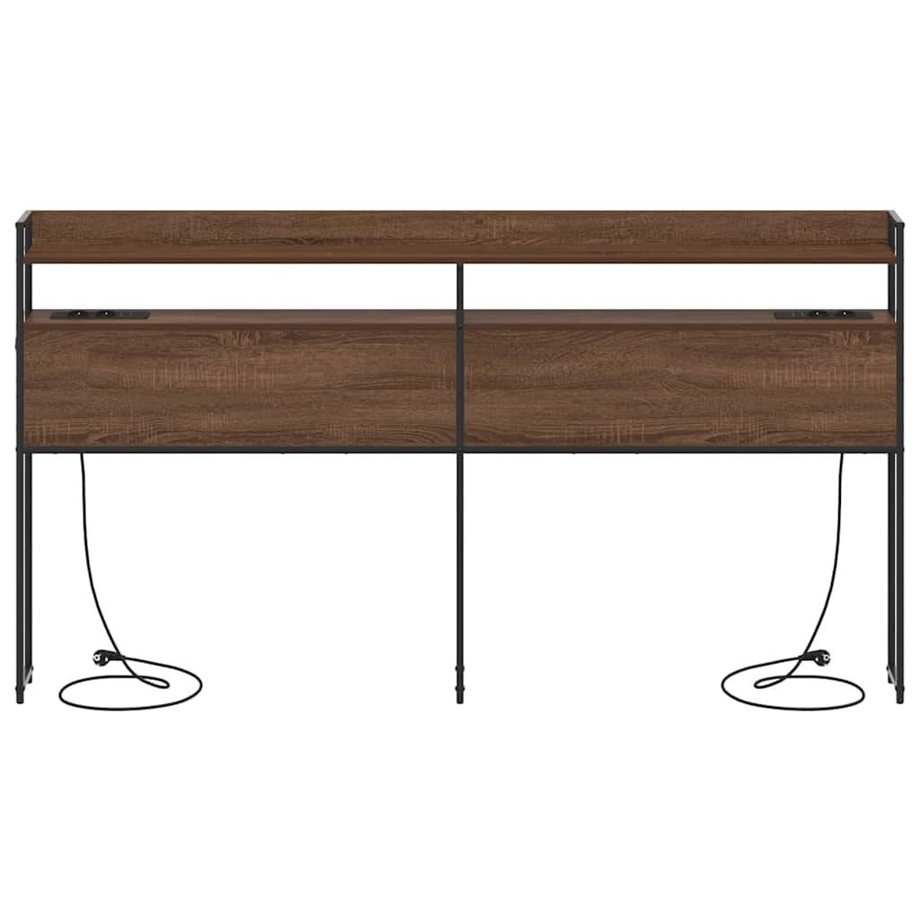 Opslag hoofdbord met opslag bruin eikenkleur Bewerkt hout is nu te koop bij PeponiXL, paradijselijk wonen!