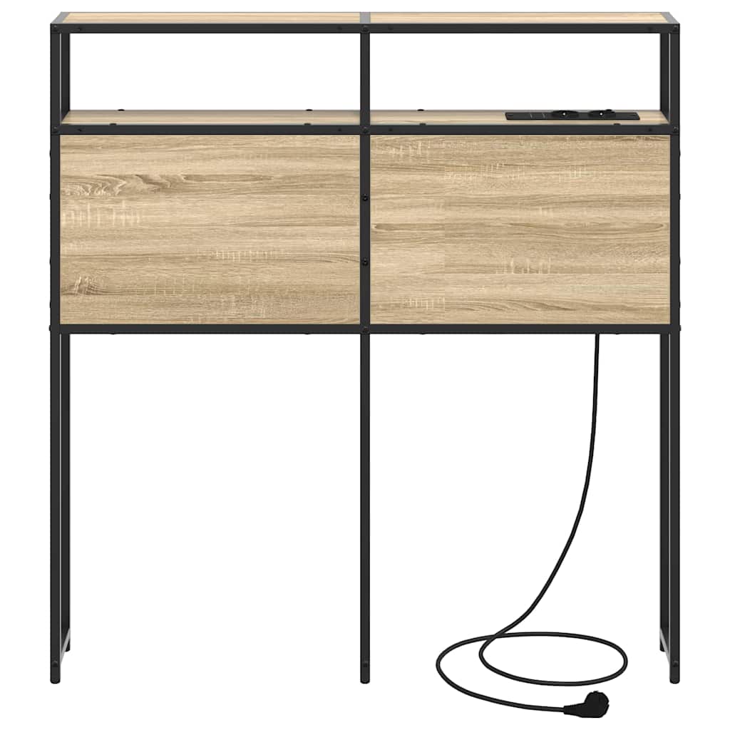 Opberghoofdbord met opslag Sonoma eiken Bewerkt hout is nu te koop bij PeponiXL, paradijselijk wonen!