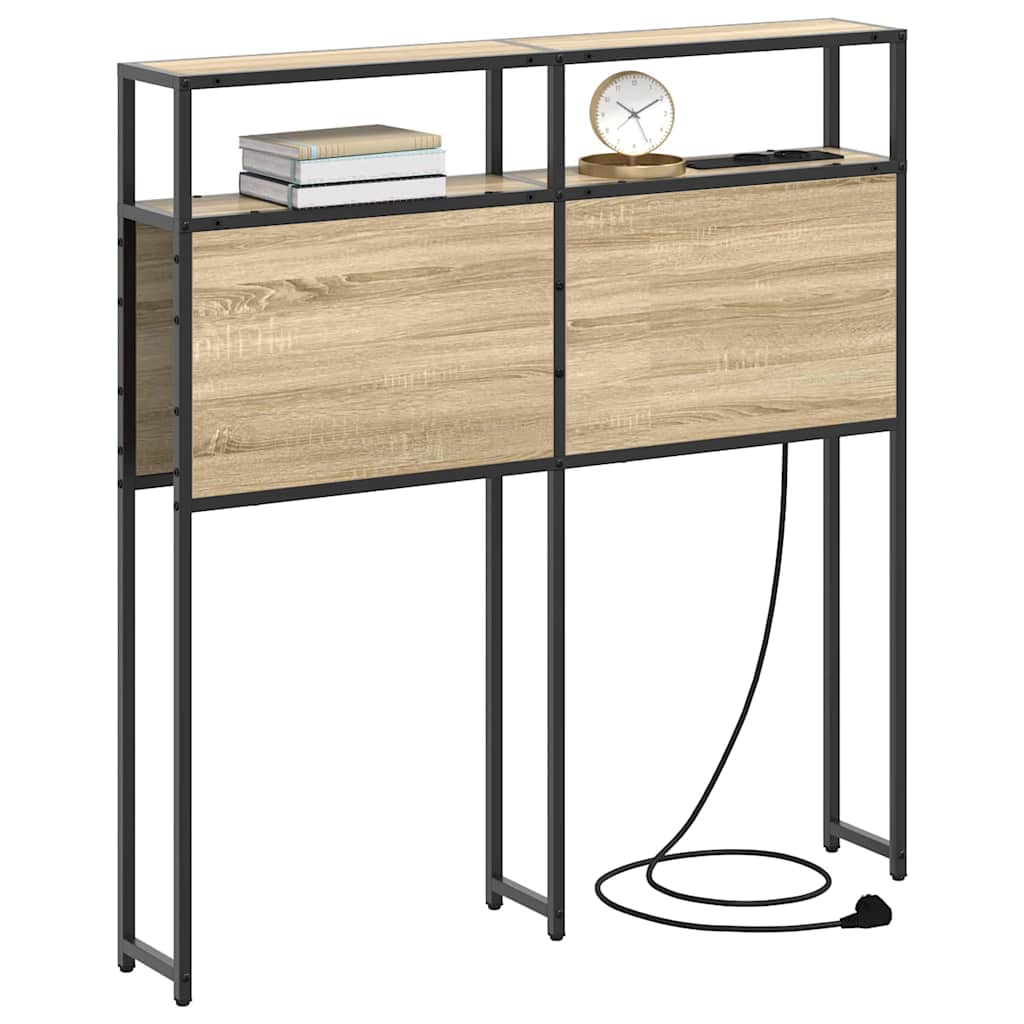 Opberghoofdbord met opslag Sonoma eiken Bewerkt hout is nu te koop bij PeponiXL, paradijselijk wonen!