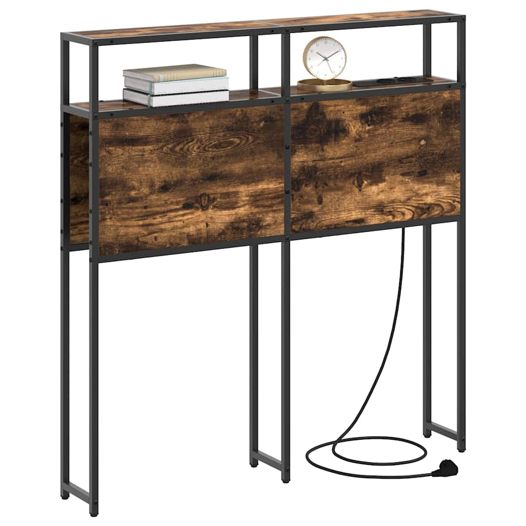 Opberghoofdbord met opslag Gerookt eiken Bewerkt hout is nu te koop bij PeponiXL, paradijselijk wonen!