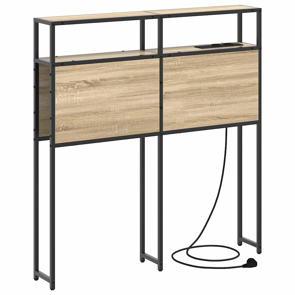 Opberghoofdbord met opslag Sonoma eiken Bewerkt hout is nu te koop bij PeponiXL, paradijselijk wonen!