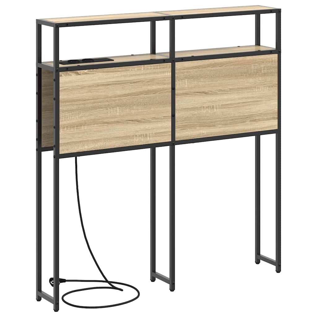 Opberghoofdbord met opslag Sonoma eiken Bewerkt hout is nu te koop bij PeponiXL, paradijselijk wonen!