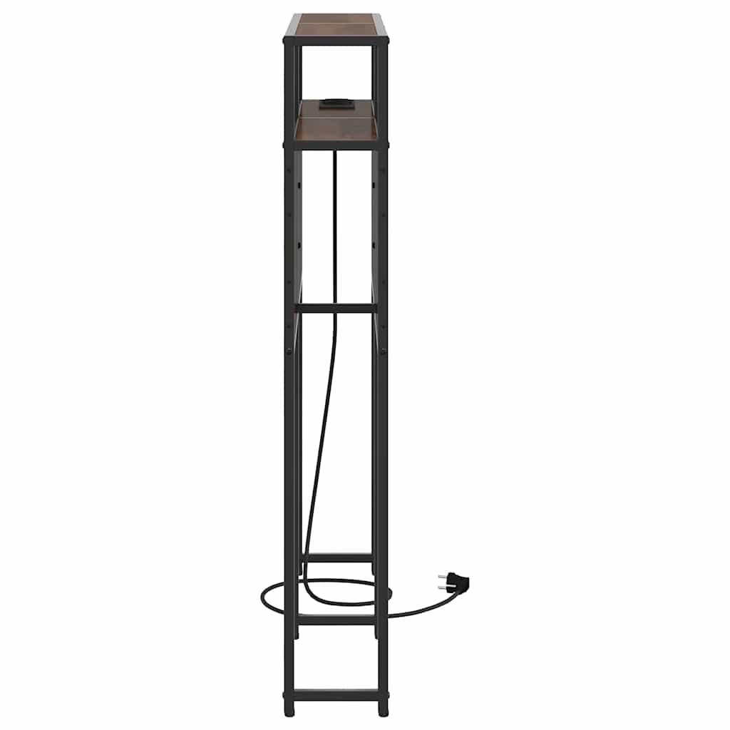 Opberghoofdbord met opslag bruin eikenkleur Bewerkt hout is nu te koop bij PeponiXL, paradijselijk wonen!
