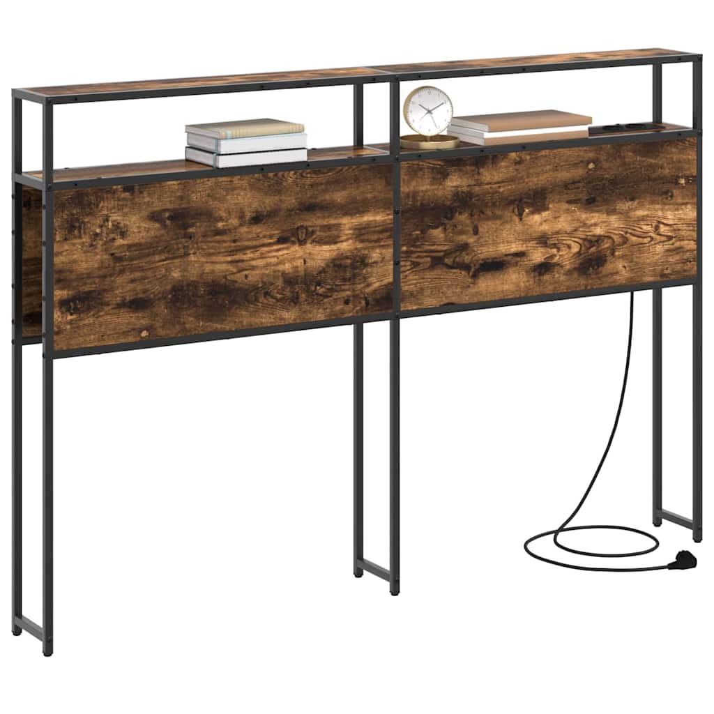 Opberghoofdbord met opslag Gerookt eiken Bewerkt hout is nu te koop bij PeponiXL, paradijselijk wonen!