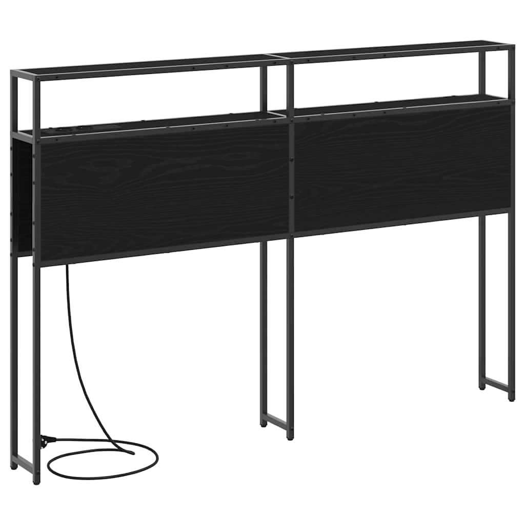 Opberghoofdbord met opslag Zwart eiken Bewerkt hout is nu te koop bij PeponiXL, paradijselijk wonen!