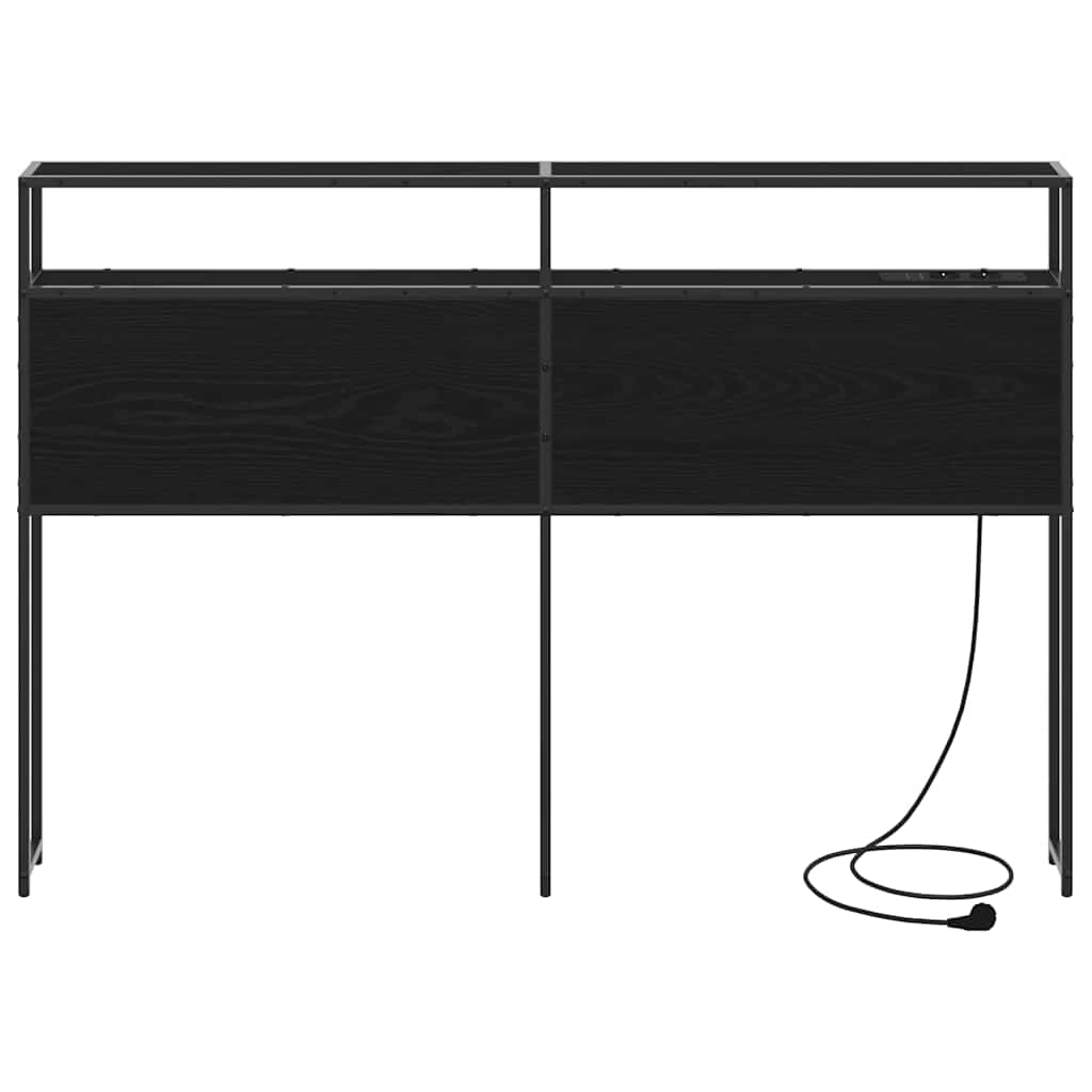 Opberghoofdbord met opslag Zwart eiken Bewerkt hout is nu te koop bij PeponiXL, paradijselijk wonen!
