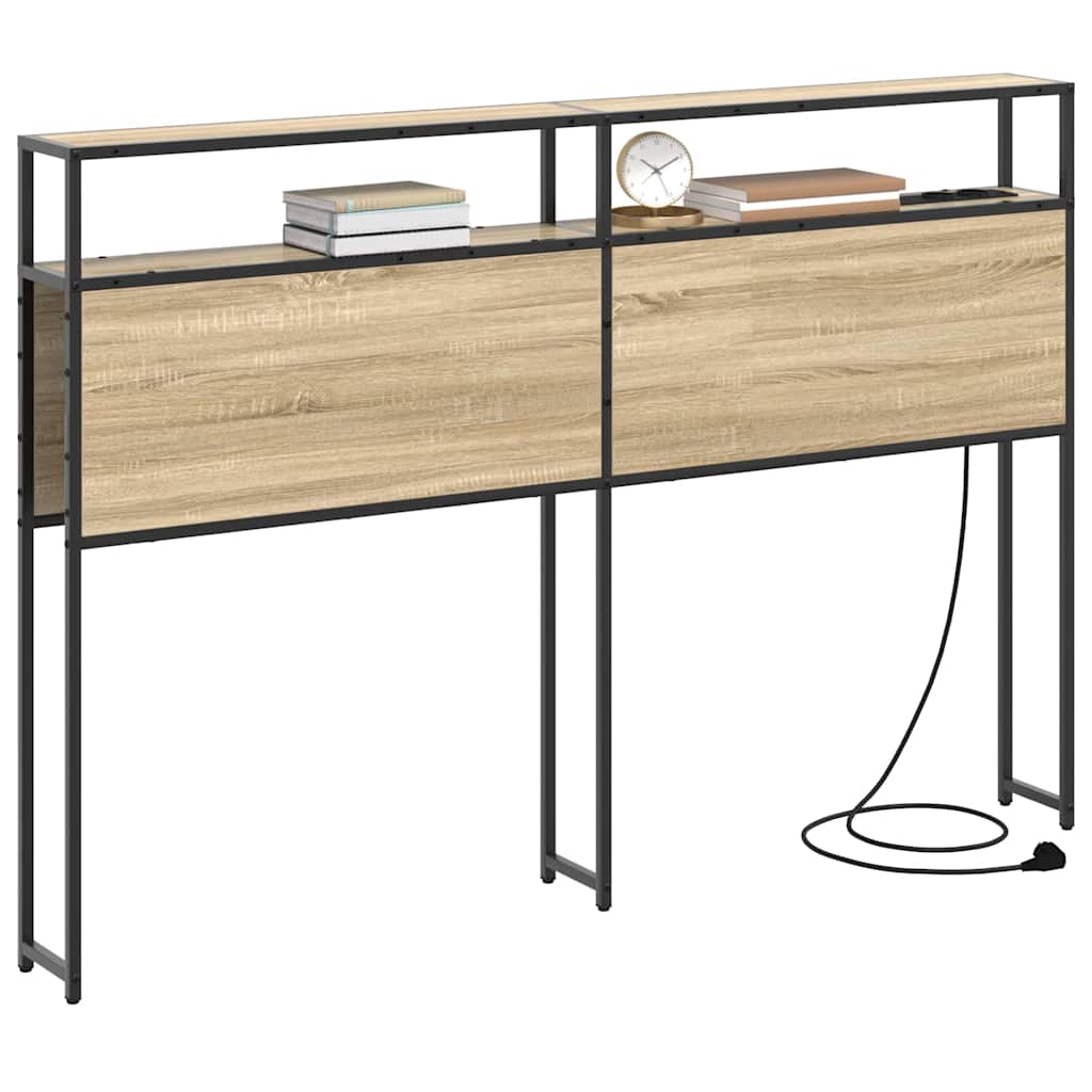 Opberghoofdbord met opslag Sonoma eiken Bewerkt hout is nu te koop bij PeponiXL, paradijselijk wonen!