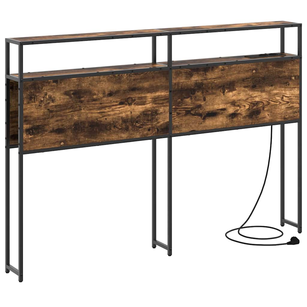 Opberghoofdbord met opslag Gerookt eiken Bewerkt hout is nu te koop bij PeponiXL, paradijselijk wonen!
