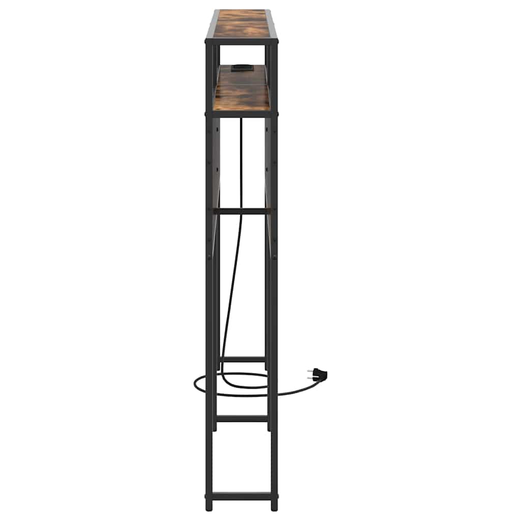 Opberghoofdbord met opslag Gerookt eiken Bewerkt hout is nu te koop bij PeponiXL, paradijselijk wonen!