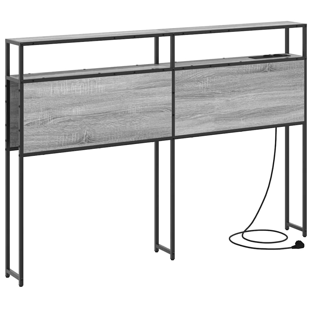 Opberghoofdbord met opslag Grijs sonoma Bewerkt hout is nu te koop bij PeponiXL, paradijselijk wonen!