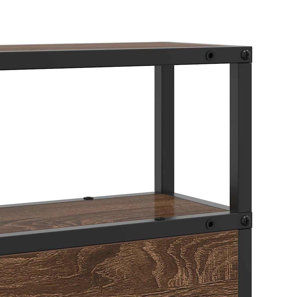 Opberghoofdbord met opslag bruin eikenkleur Bewerkt hout is nu te koop bij PeponiXL, paradijselijk wonen!