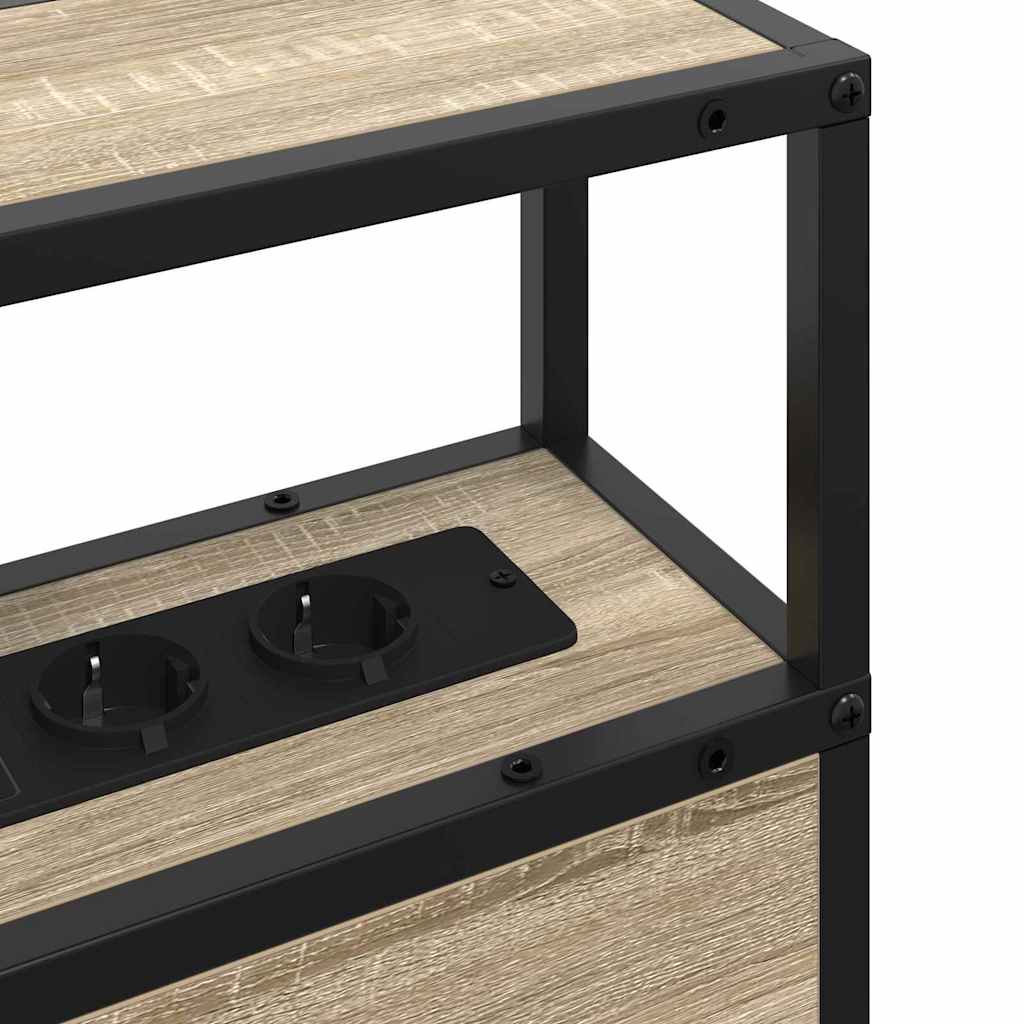 Opberghoofdbord met opslag Sonoma eiken Bewerkt hout is nu te koop bij PeponiXL, paradijselijk wonen!