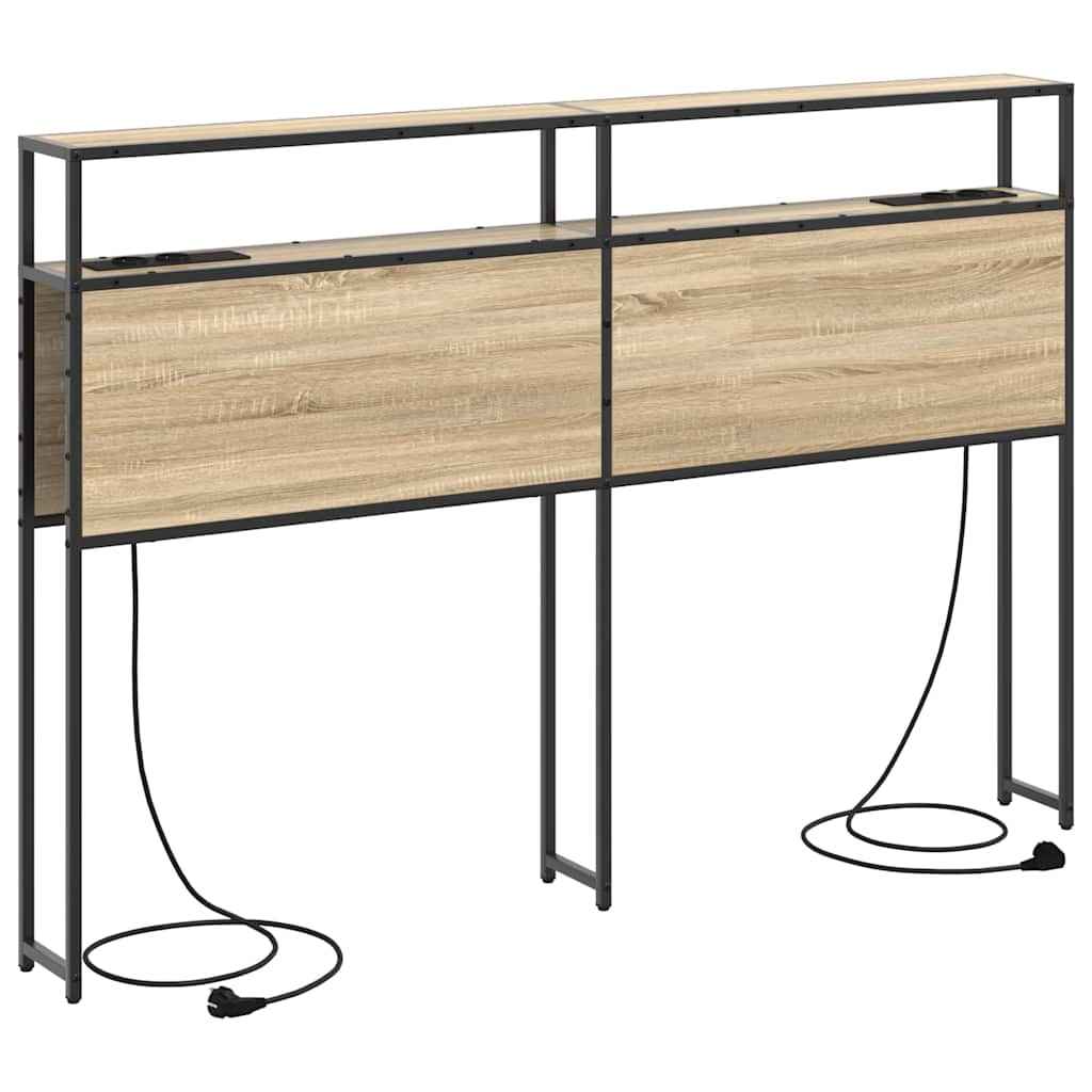 Opberghoofdbord met opslag Sonoma eiken Bewerkt hout is nu te koop bij PeponiXL, paradijselijk wonen!