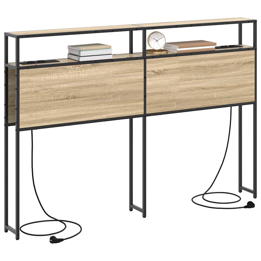 Opberghoofdbord met opslag Sonoma eiken Bewerkt hout is nu te koop bij PeponiXL, paradijselijk wonen!