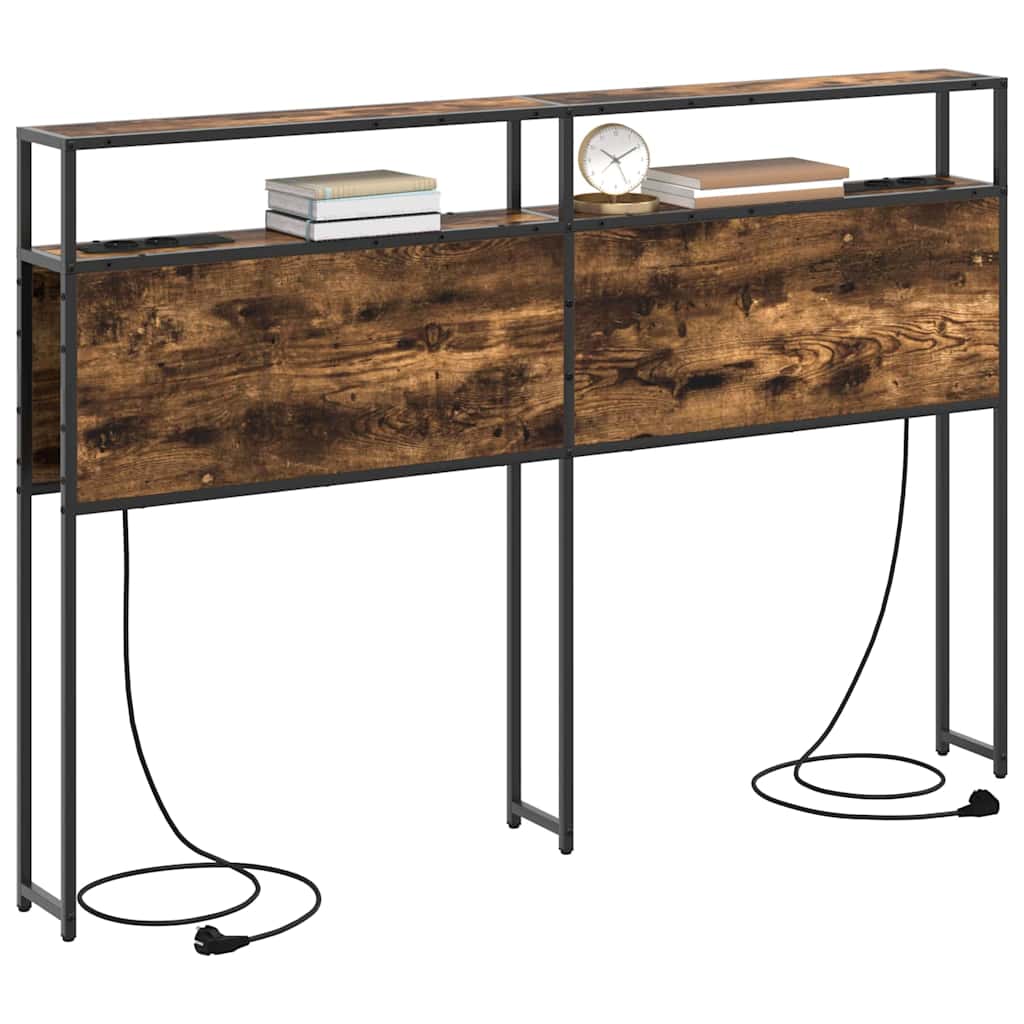 Opberghoofdbord met opslag Gerookt eiken Bewerkt hout is nu te koop bij PeponiXL, paradijselijk wonen!
