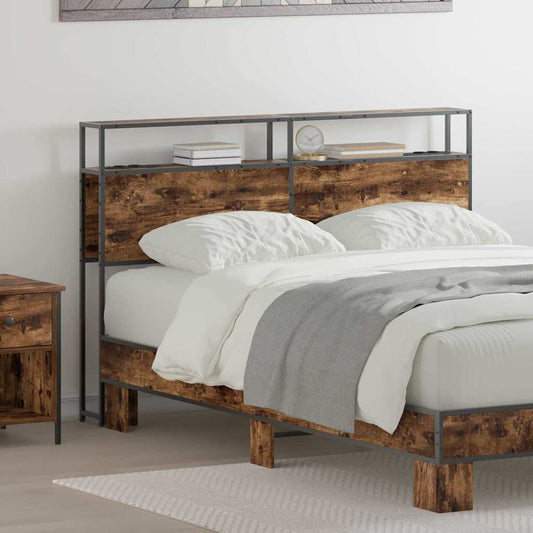 Opberghoofdbord met opslag Gerookt eiken Bewerkt hout is nu te koop bij PeponiXL, paradijselijk wonen!