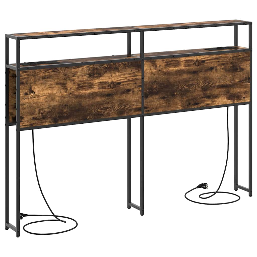 Opberghoofdbord met opslag Gerookt eiken Bewerkt hout is nu te koop bij PeponiXL, paradijselijk wonen!
