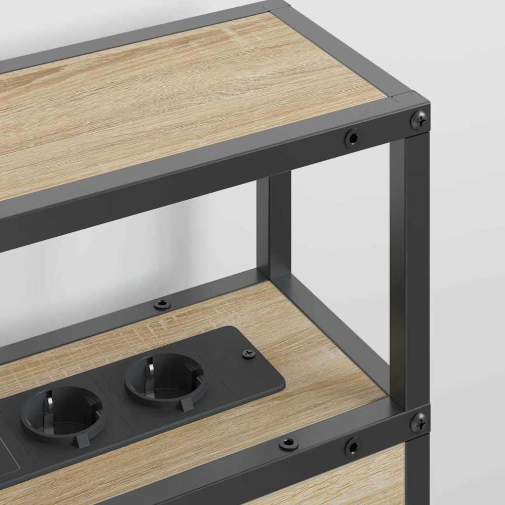 Opberghoofdbord met opslag Sonoma eiken Bewerkt hout is nu te koop bij PeponiXL, paradijselijk wonen!